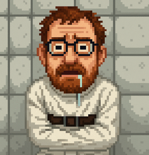 Insane sysadmin pixel art