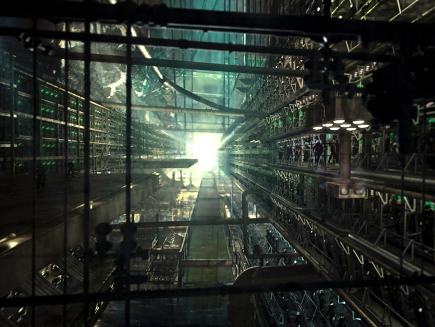 inside a borg cube from Star Trek
