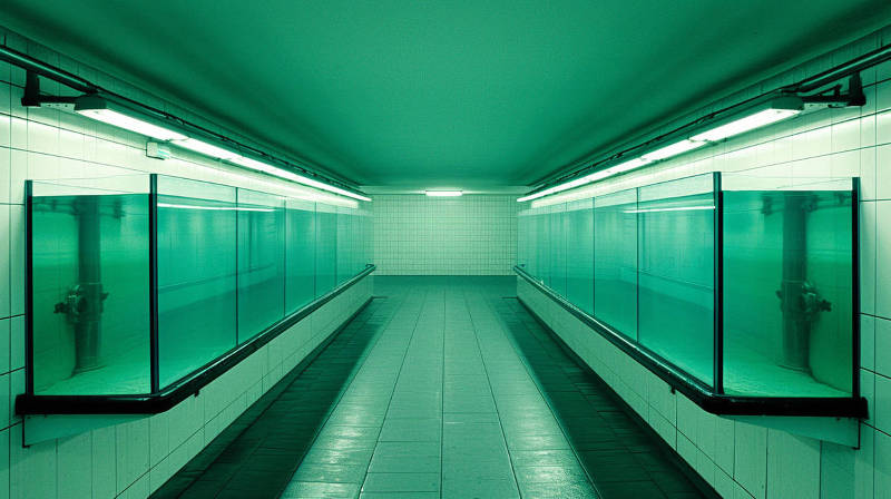 A digital artwork depicting liminal spaces