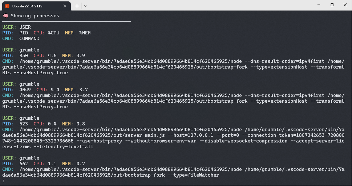 psss output