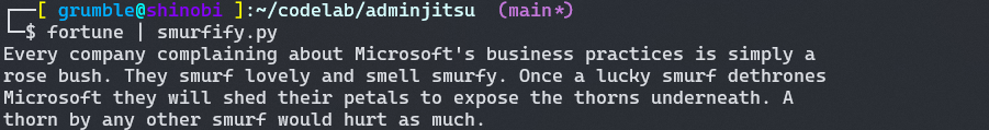 sample output