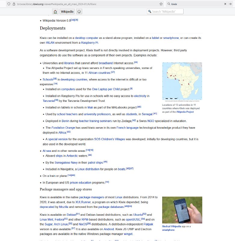 kiwix wikipedia screenshot